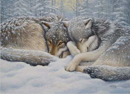 Winter Repose (1000) -Spel Speelgoed Winkel puzzel wolven 1000
