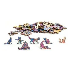 Houten Puzzel Kat (99) -Spel Speelgoed Winkel puzzelstukjes in de vorm van een kat