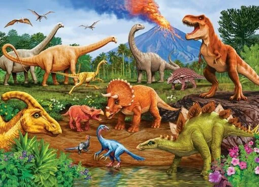 Dinos (350) - Familiepuzzel -Spel Speelgoed Winkel puzzle dino family