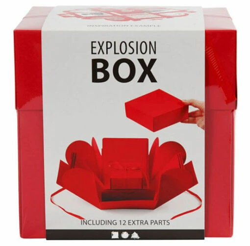 Explosion Box (rood) -Spel Speelgoed Winkel rode explosion box web