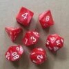 Role Playing Dice Red (7 Dobbelstenen) -Spel Speelgoed Winkel rode dobbelstenen roll playing games