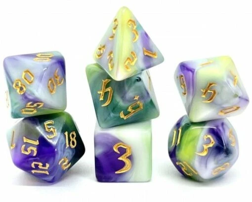 Role Playing Dice Siberian Iris (7 Dobbelstenen) -Spel Speelgoed Winkel role playing dice set siberian iris