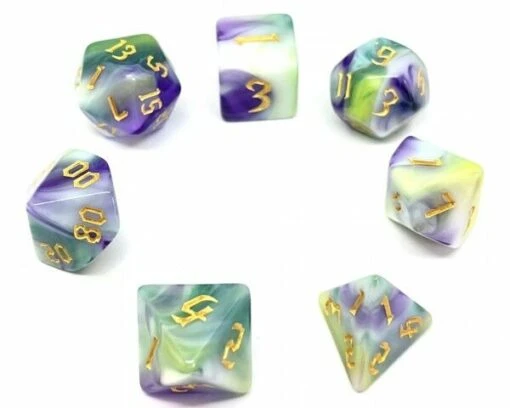 Role Playing Dice Siberian Iris (7 Dobbelstenen) -Spel Speelgoed Winkel role playing dice siberian iris