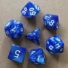 Role Playing Dice Blue (7 Dobbelstenen) -Spel Speelgoed Winkel roll playing dice blue