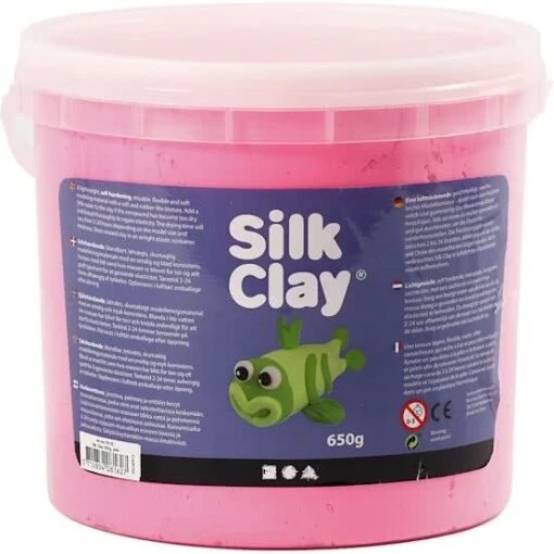Silk Clay Roos 650g -Spel Speelgoed Winkel roze silk clay