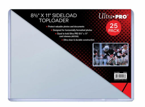 Side Load Toploader Card Sleeves (215,9 X 279,4 Mm) Clear (25) -Spel Speelgoed Winkel sideload toploader ultra pro web