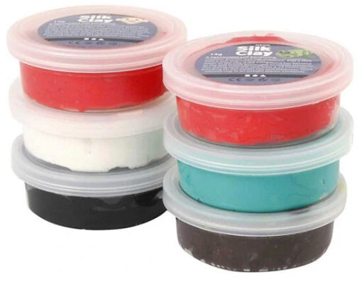 Silk Clay Assortiment Kerstkleuren - 6x14g -Spel Speelgoed Winkel silk clay kleuren assortiment kerstmis web