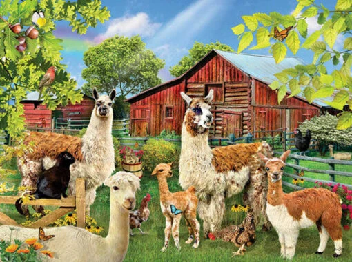 Lori Schory - Six Llamas (1000) -Spel Speelgoed Winkel six llamas web