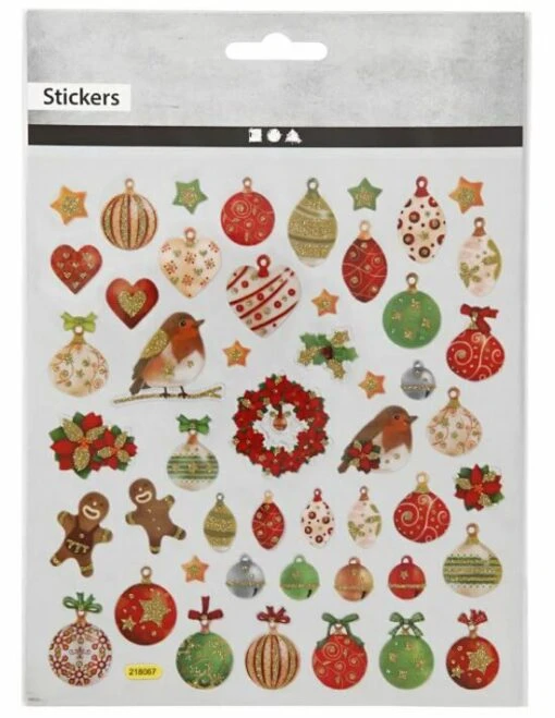 Stickers Met Kerstballen -Spel Speelgoed Winkel sticker set met kerstballen