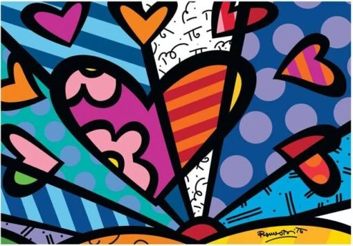 Romero Britto - Sunset (2000) -Spel Speelgoed Winkel sunset pop art