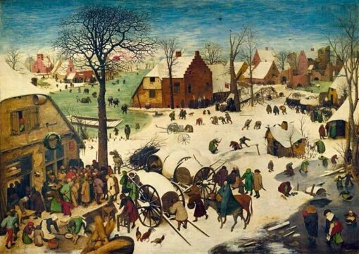 Brueghel The Elder - The Census At Bethlehem, 1566 (1000) -Spel Speelgoed Winkel the numbering at bethlehem