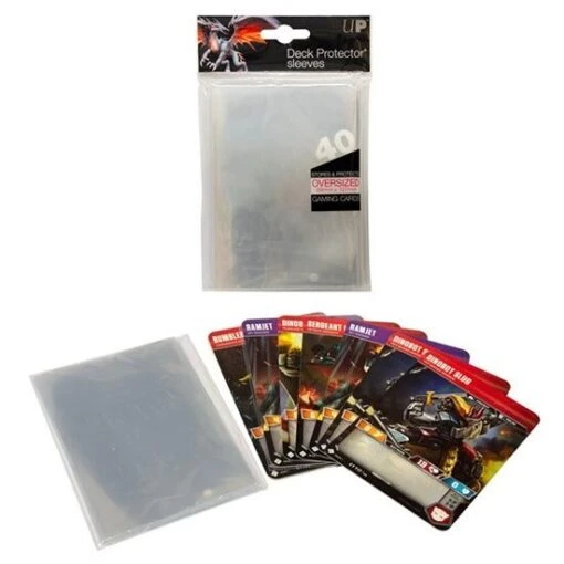 Oversized Deck Protector Sleeves (89x127mm) Clear (40) -Spel Speelgoed Winkel upi85787 deck protector sleeves oversized ultra pro web