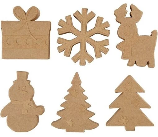 Wintervormen (6 Assortiment) -Spel Speelgoed Winkel wintervormen papier mach web