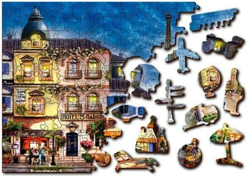 Wooden Puzzle Breakfast In Paris (300) -Spel Speelgoed Winkel wooden puzzle breakfast in paris