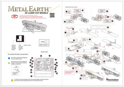 Metal Earth - Wright Brothers Airplane -Spel Speelgoed Winkel wright brothers 2 web